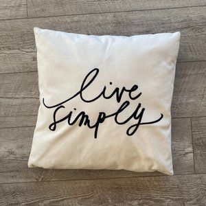 Live Simply Throw Pillow